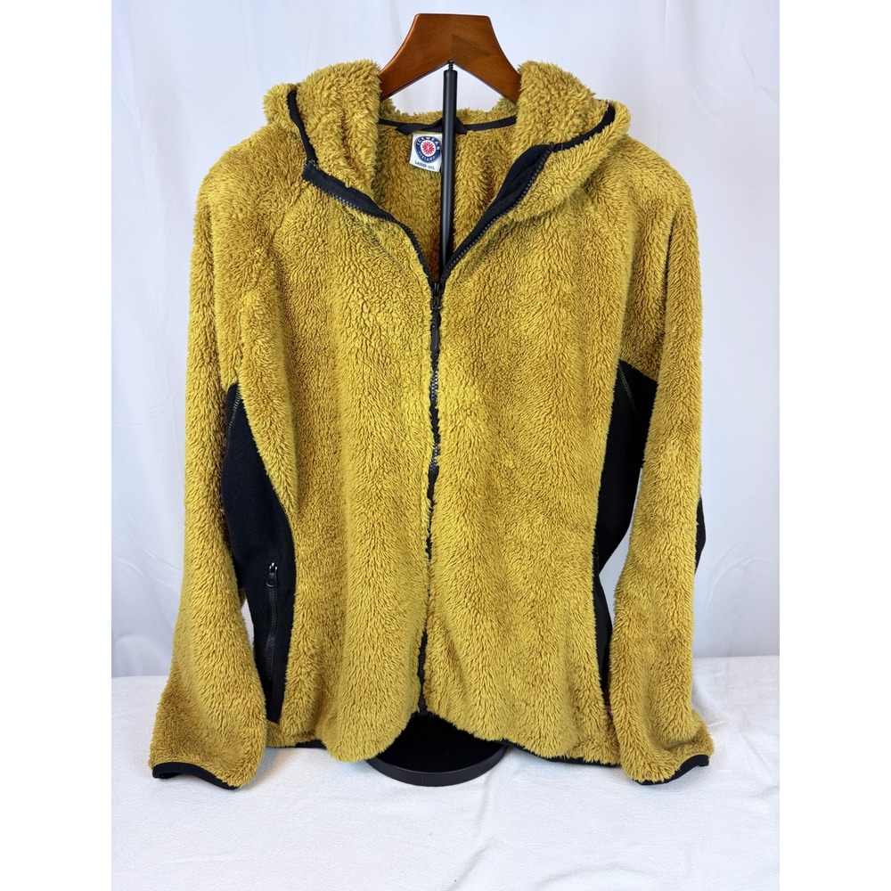 Icewear Iceland Ladies XXL Sherpa Fleece Hoodie Mustard Yellow Black Full Zip